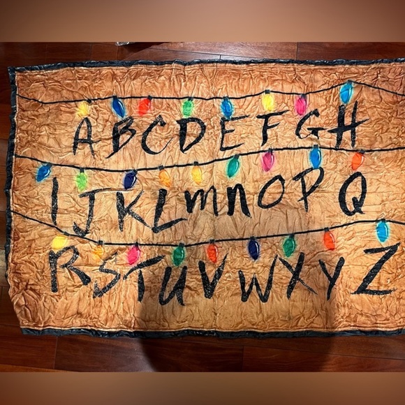 “Stranger Things” Alphabet Blanket. Cozy & Super Soft. Perfect accessory. - Picture 2 of 6